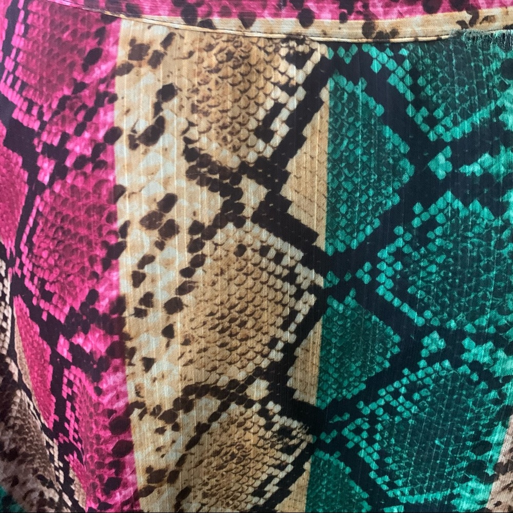 INC Women’s Plus Size Colorfull Snake Python Animal Print Mini Skirt - Picture 9 of 12